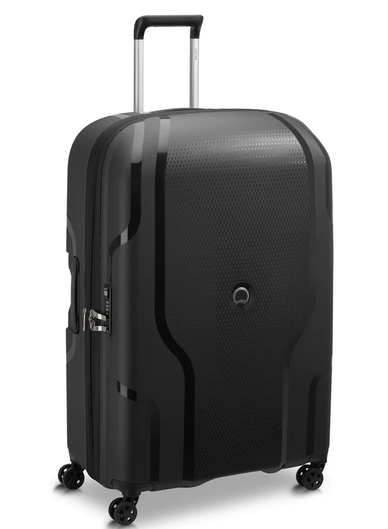 ديلسي _باريس حقيبة سفر كلافيل قابلة للتوسيع بعجلات مزدوجة  سم أسود